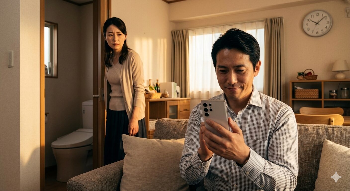 探偵事務所で事実婚の証明書類を整理する探偵と女性依頼者
