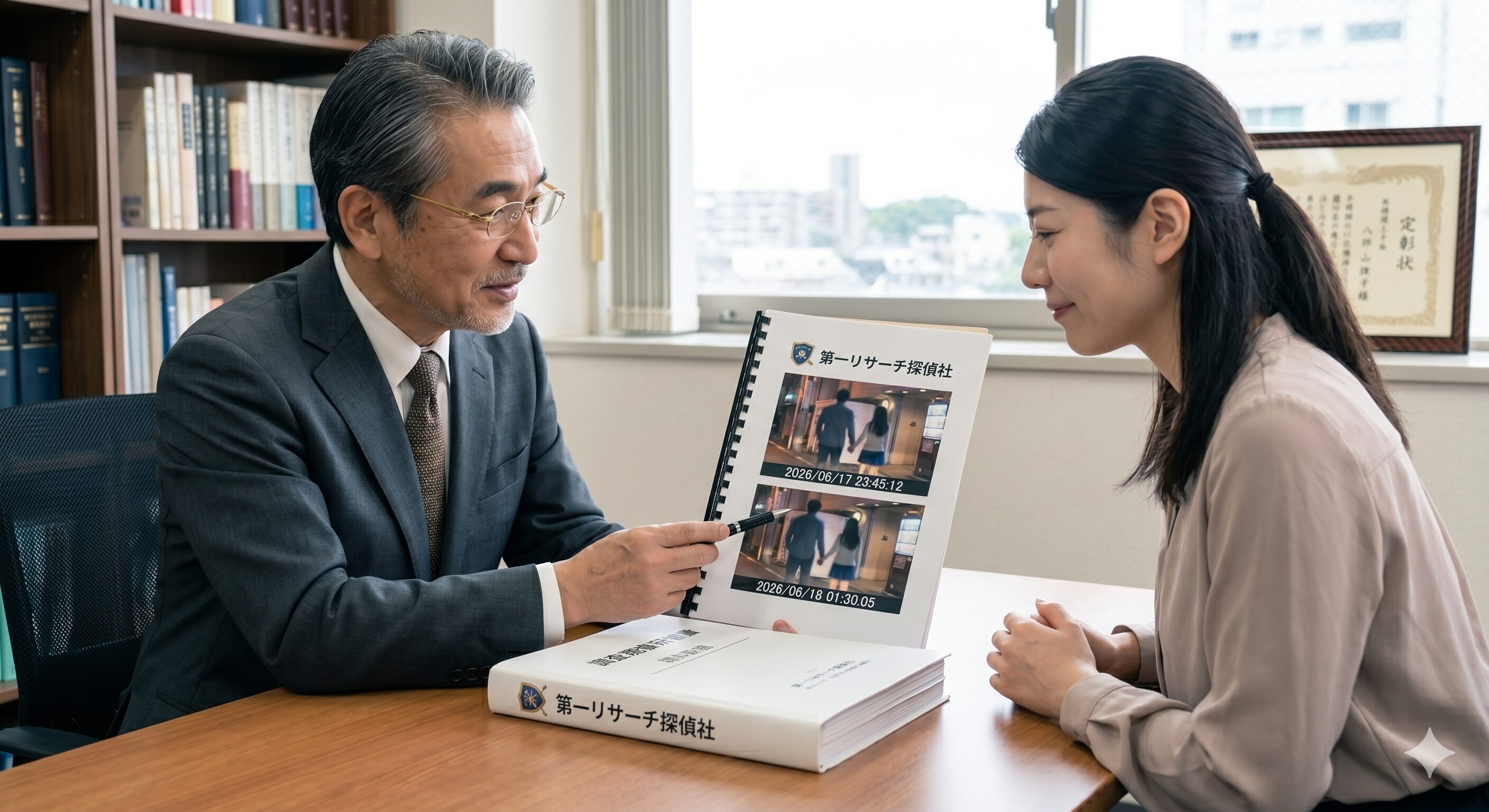 言い逃れできない不倫の証拠を突きつける探偵