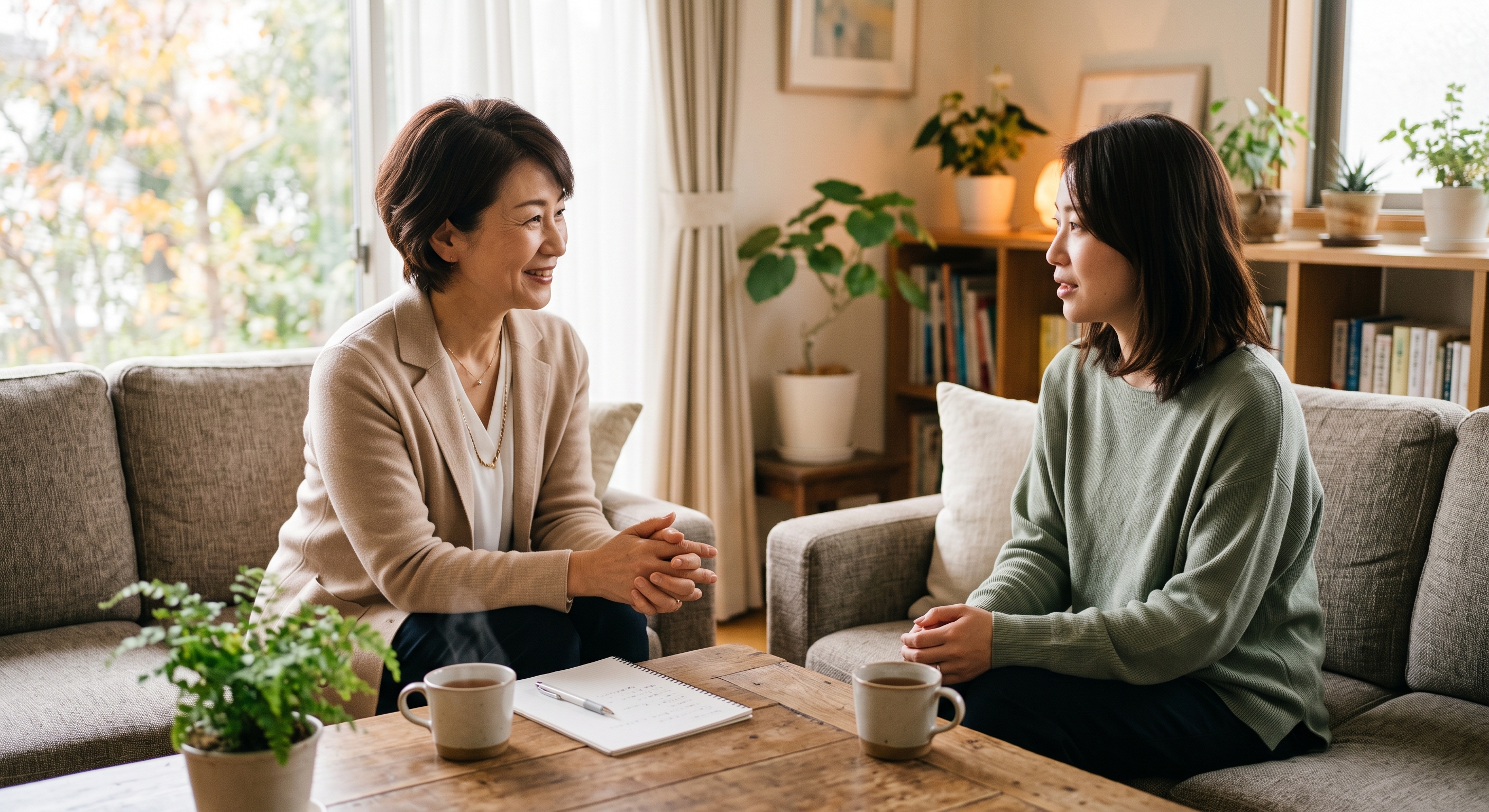 探偵への恐怖心を解きほぐす、親身に寄り添い話を聴く女性相談員